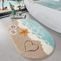 Blue Beach Bath Mat