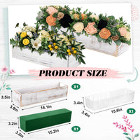 White Wooden Planter Box