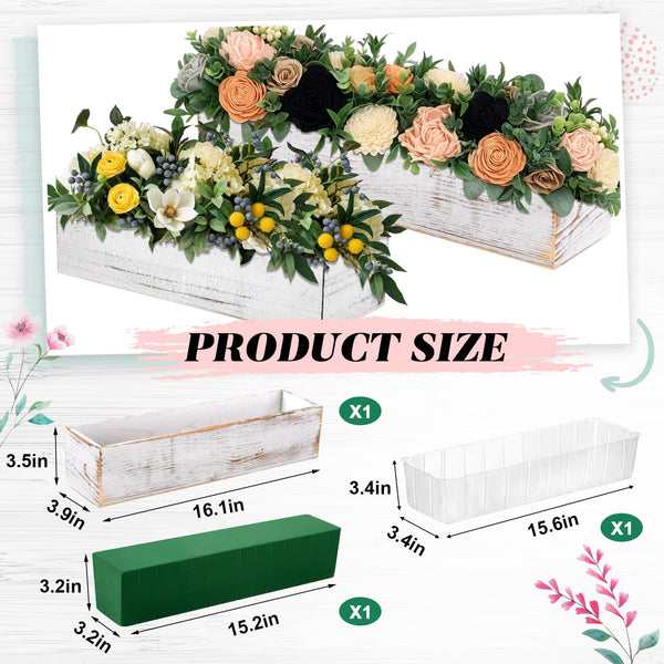 White Wooden Planter Box