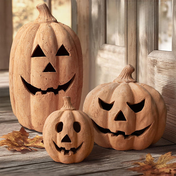 Terracotta Pumpkin Lantern