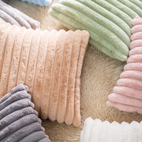 Cream Faux Fur Pillow Cover (Set of 2)