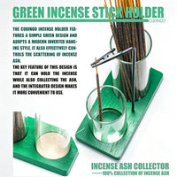 Green Glass Incense Holder
