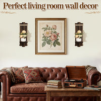 Wooden Candle Sconces (Set of 2)