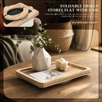 Natural Wood Sofa Arm Tray