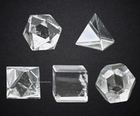 Clear Quartz Platonic Solids (Set of 5)