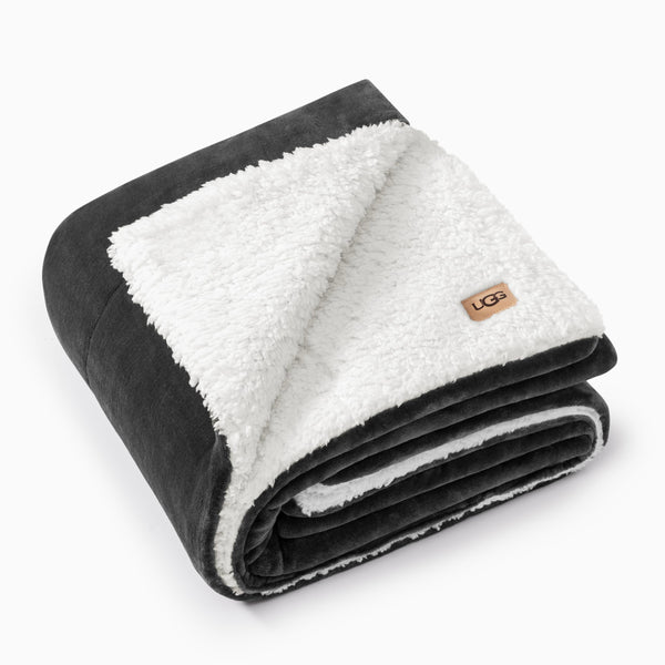 Charcoal Grey Fleece Throw