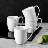 White Bone China Mugs (Set of 4)