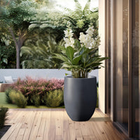 Charcoal Bullet Concrete Planter