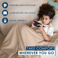 Beige Fleece Blanket