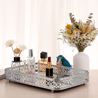 Silver Mirrored Vanity Tray