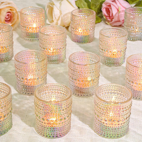 Iridescent Glass Votives (Set of 24)