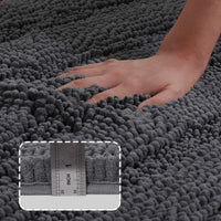 Charcoal Chenille Bath Rug