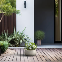 Weathered Concrete Round Planter