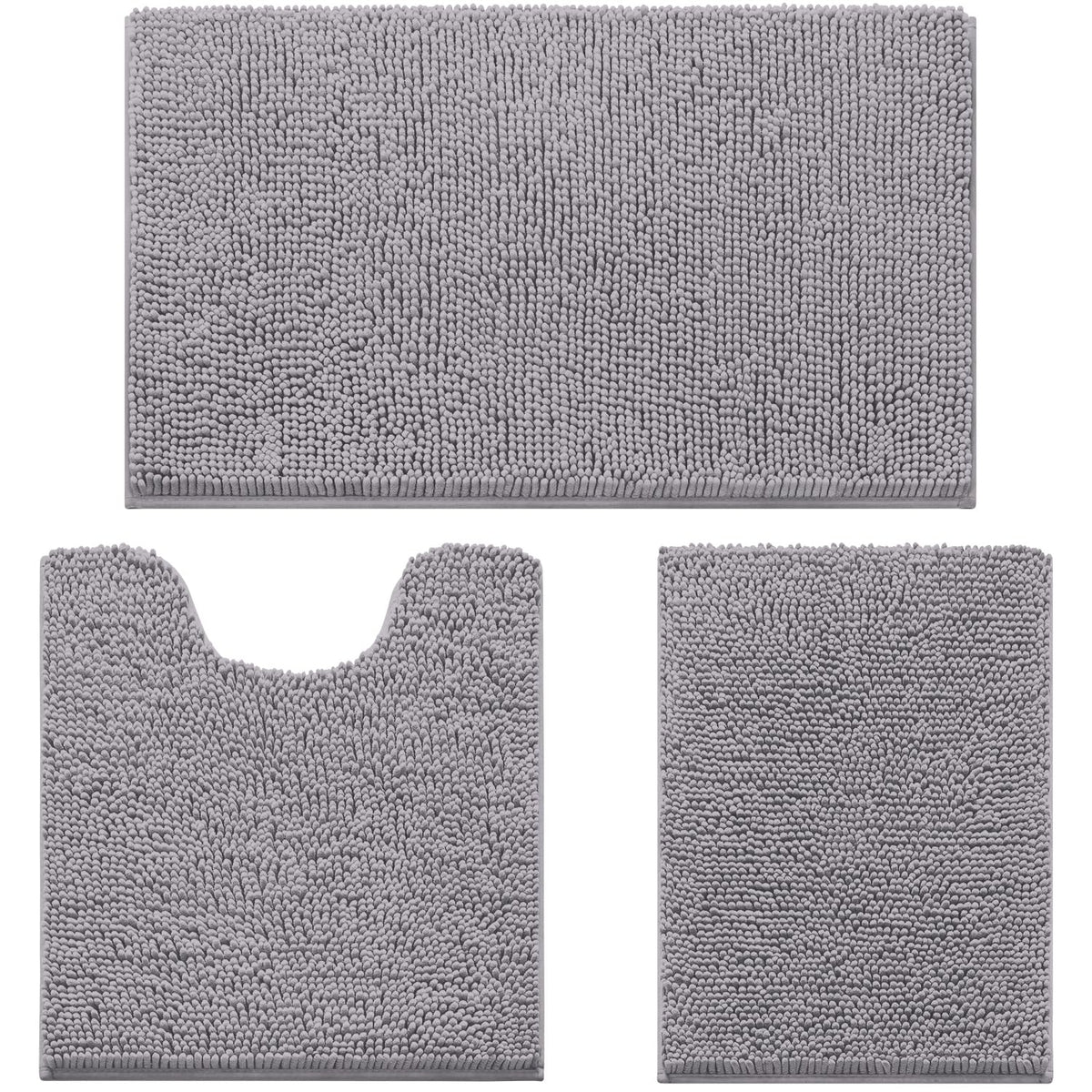 Grey Chenille Bath Mat
