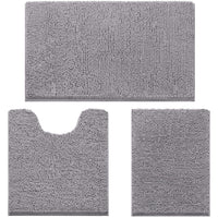 Grey Chenille Bath Mat