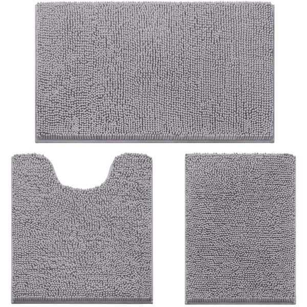 Grey Chenille Bath Mat