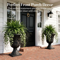 Black Urn Planters (Set of 2)