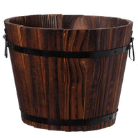 Wooden Whiskey Barrel Planter