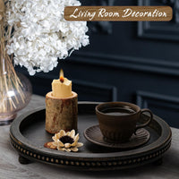 Black Beaded Wooden Tray
