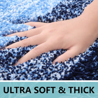 Blue Shaggy Bath Mat