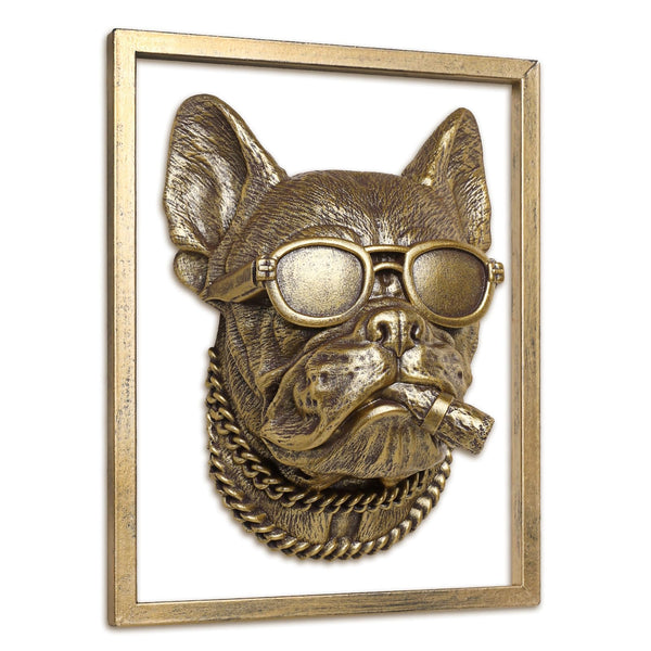 Bulldog Head Wall Decor
