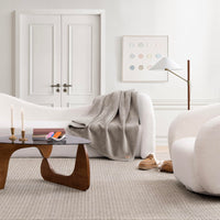 Grey Fleece Throw Blanket