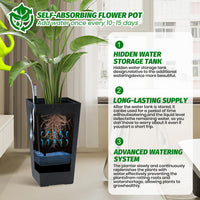 Black Tall Planters (Set of 2)