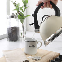 Linen White Tea Kettle