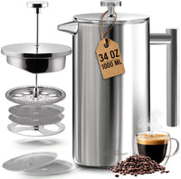 Silver Steel French Press