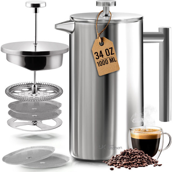 Silver Steel French Press