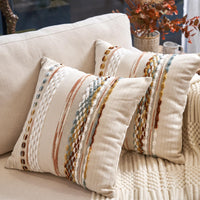 Orange Tufted Chenille Cover (Set of 2)