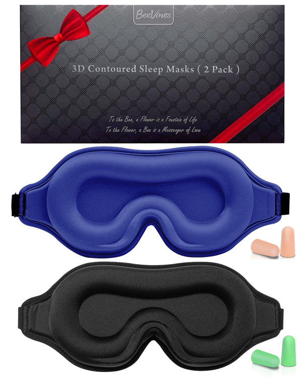 3D Contoured Sleep Mask (Set of 2)