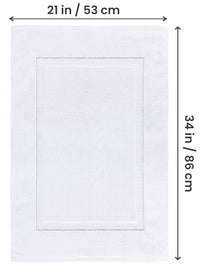 White Cotton Bath Mat (Set of 2)