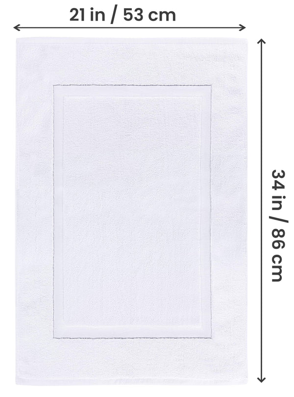 White Cotton Bath Mat (Set of 2)