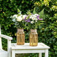 Gold Mason Jar Vases (Set of 6)