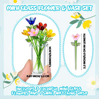 Glass Flower Bouquet Vase (Set of 7)