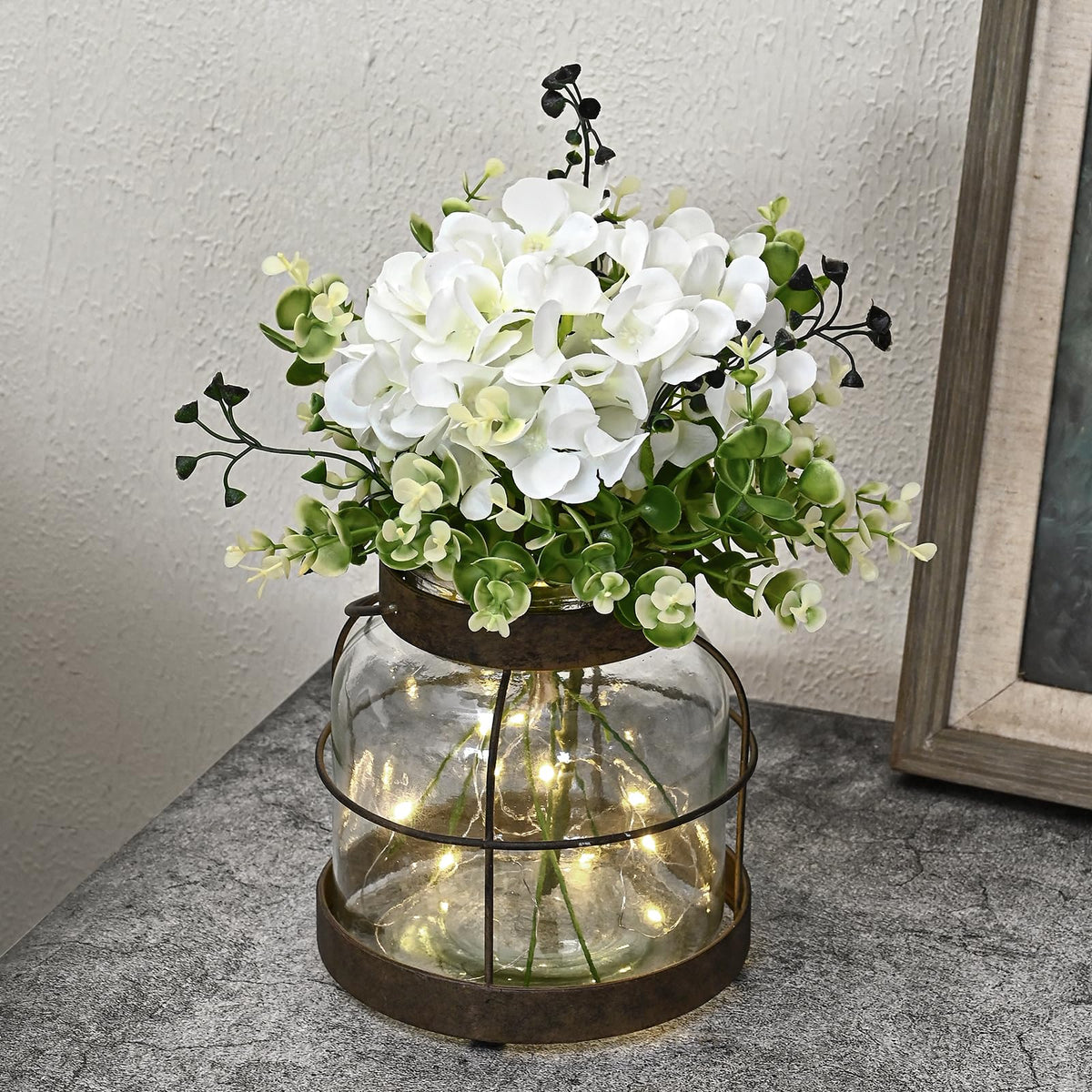 Glass Lantern Vase
