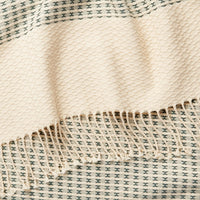 Green Chevron Cotton Throw