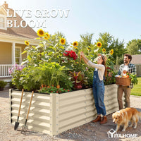 Cream Raised Garden Bed