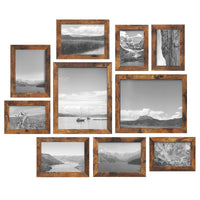 Rustic Brown Gallery Frames (Set of 10)