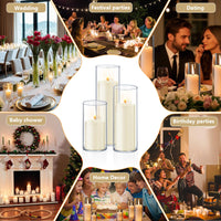 Ivory Pillar Candles & Glass Holders