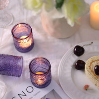Purple Votive Candle Holders