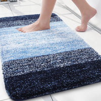 Blue Shaggy Bath Mat