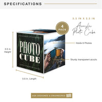 Clear Photo Cubes (Set of 4)