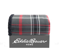 Charcoal Sherpa Fleece Throw