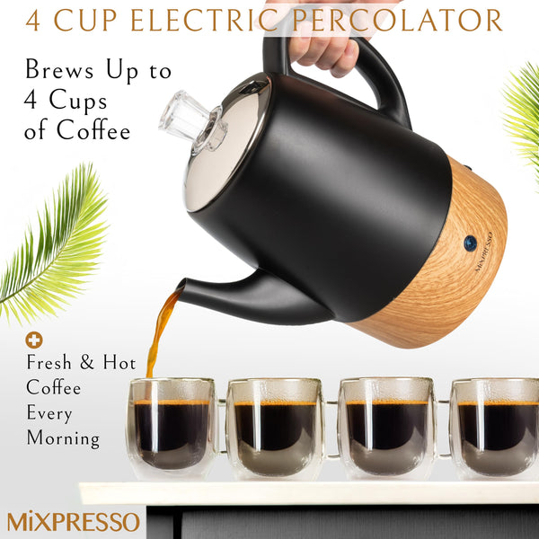 Black Electric Coffee Percolator