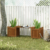 Natural Wood Planter Box