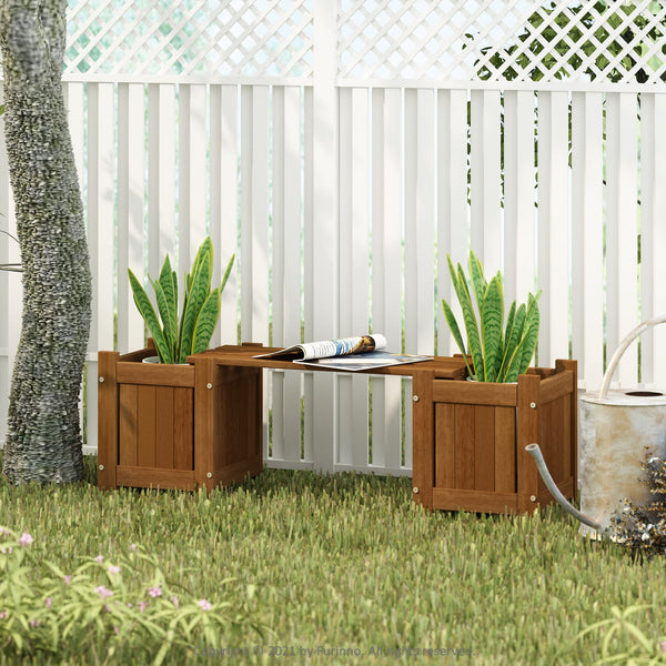 Natural Wood Planter Box