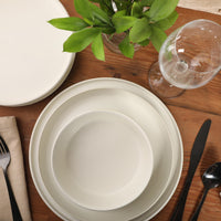 Matte White Stoneware Dinnerware (Set of 16)