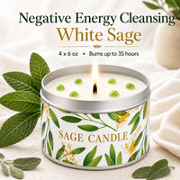 White Sage Candles (Set of 4)
